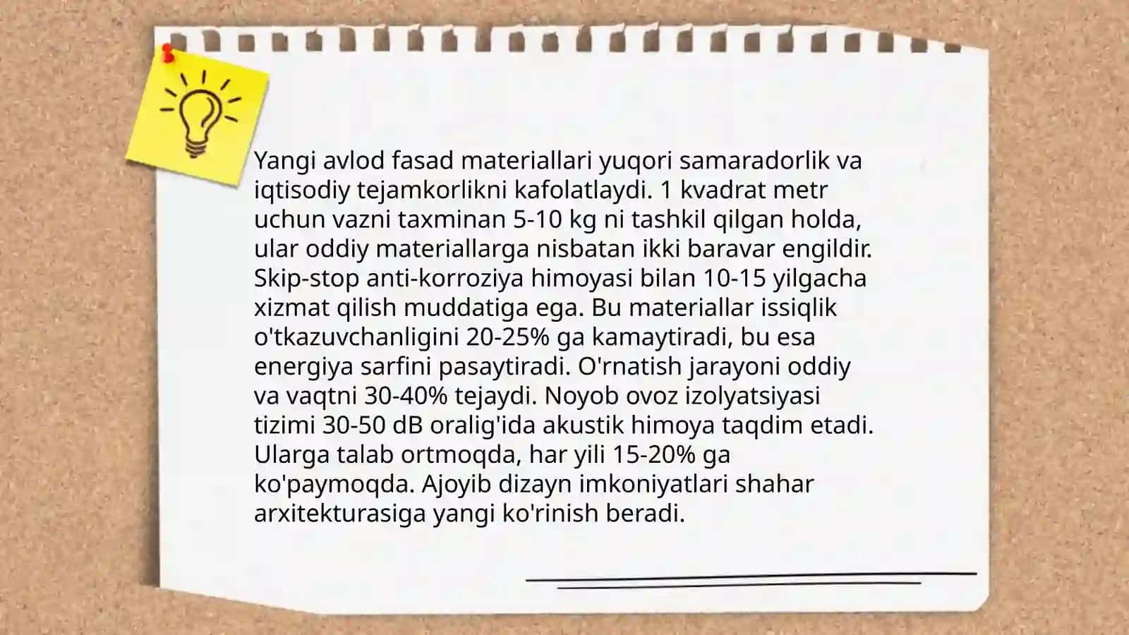 Fasadbop g'isht keramik zich va mustahkam yupqa keramogirnit ashyolarning yangi avlodi 4