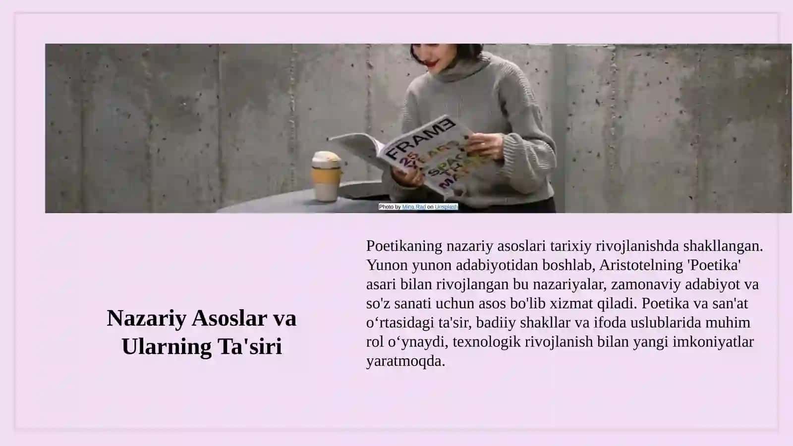 Arestotelning "Poetika"  asari va soʻz sanati 4