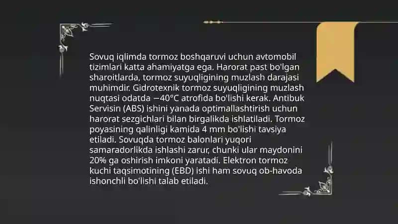 Tormoz boshqarmasi 4