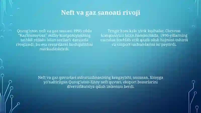 Qozog'iston mustaqilligida iqtisodiy rivojlanish 4
