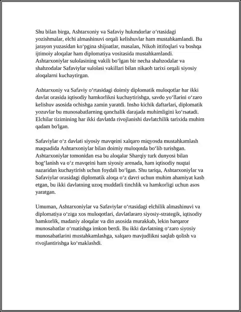 ASHTARXONIYLAR VA SAFAVIYLAR ÒRTASIDAGI MUNOSABATLAR 4