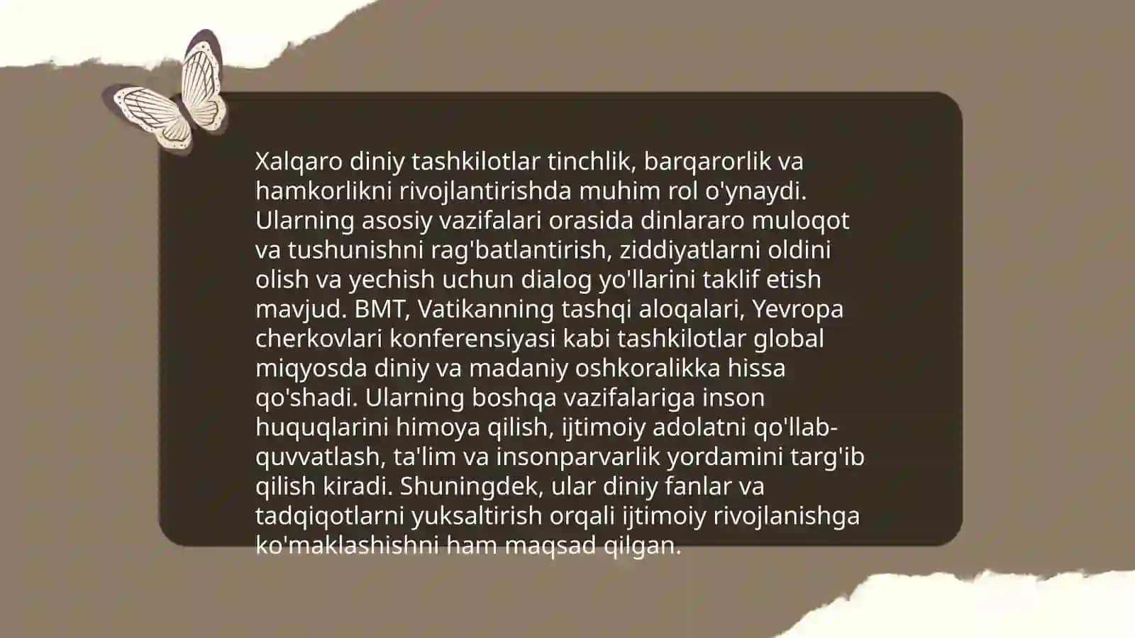 Xalqaro diniy tashkilotlar faoliyatining tarixi va ularning barqaror rivojlanishi 4