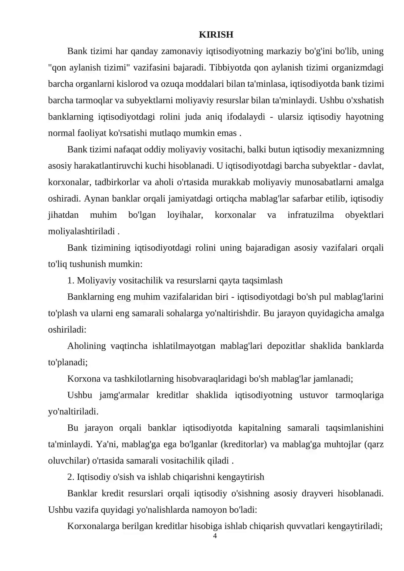 Banklarning iqtsodiy mazmuni va vazifalari 4
