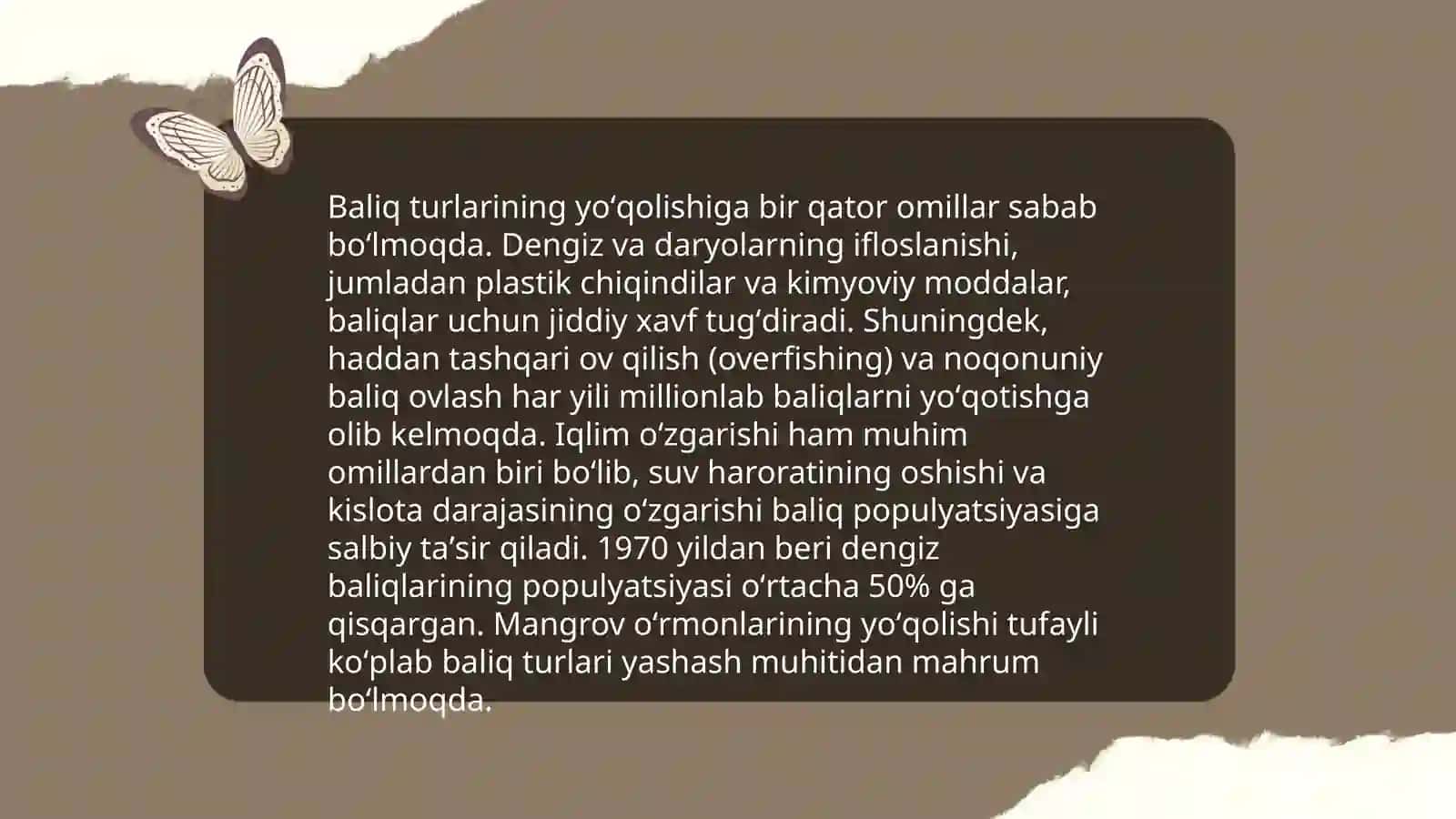 Yoʻqolib borayotgan baliqlar 4