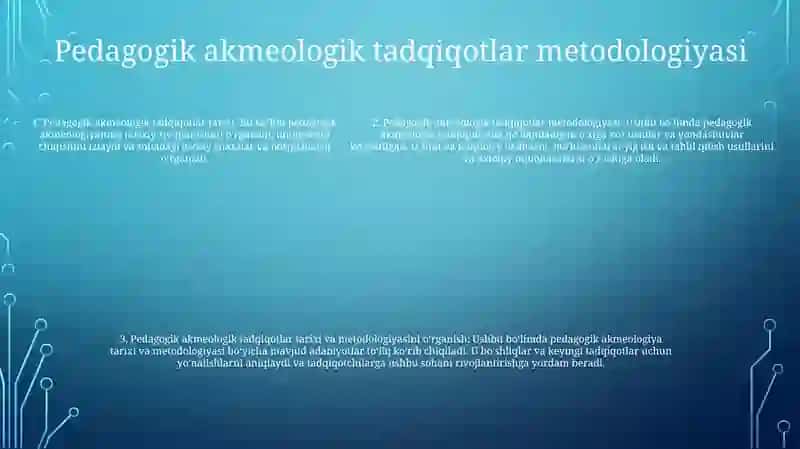 Pedagogik Akmeologiya Tadqiqotlar Tarixi Va Metodologiyasini O'Rganish 4