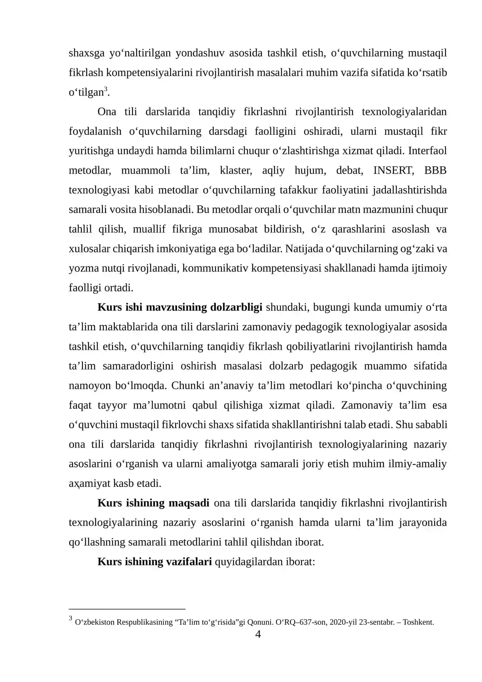 Ona tili darslarida tanqidiy fikrlashni rivojlantirish texnologiyalari 4