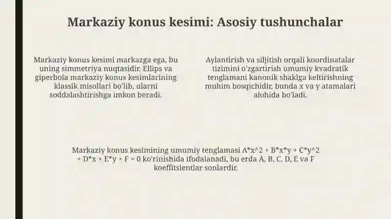 Markazlie gri chiziqning tenglama sinisini soddalashtirish 4