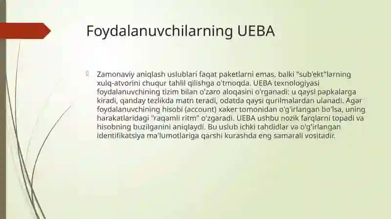 Ruxsatsiz foydalanishni aniqlash uslubiyati va IDS intrusion detection system 4