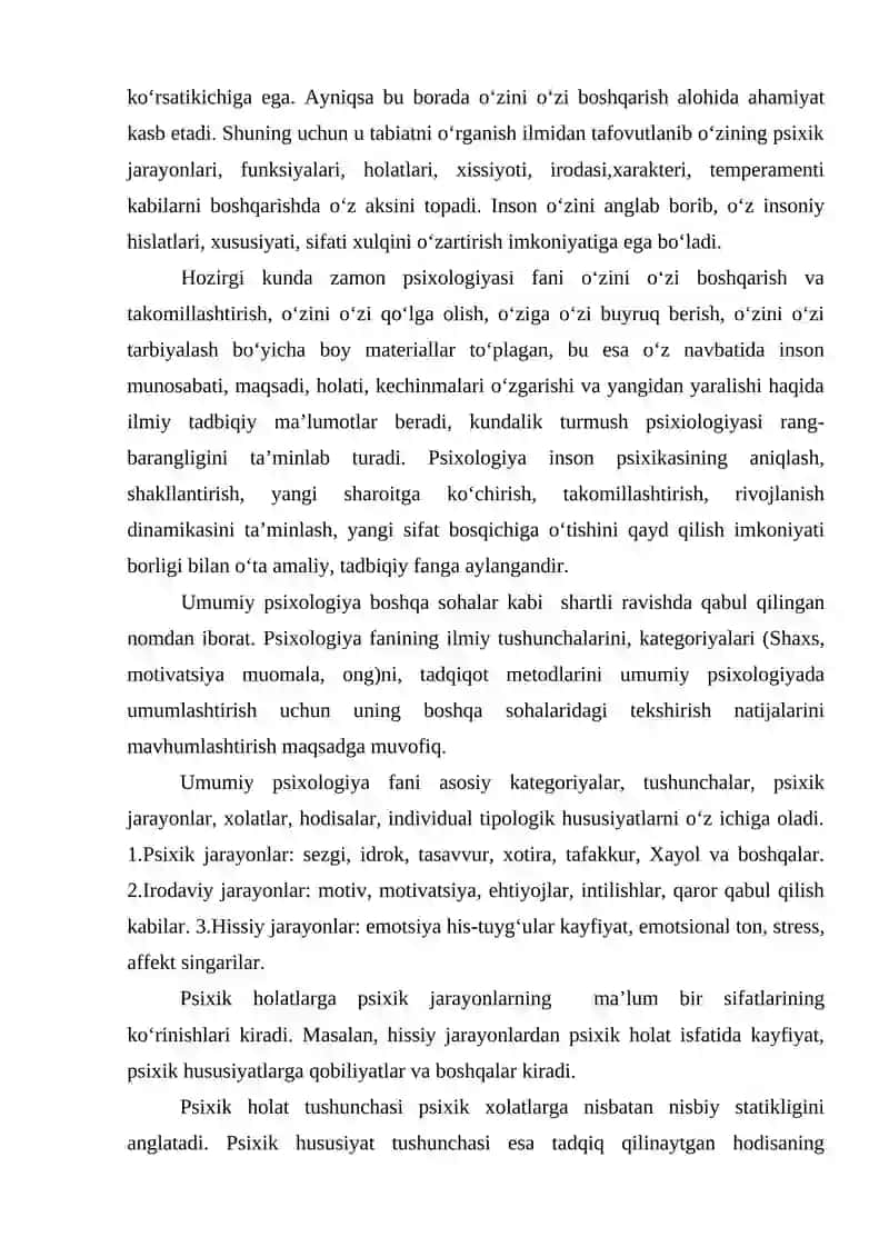 Psixologiya fanining tarixi, rivojlanishi va yo’nalishlari 4