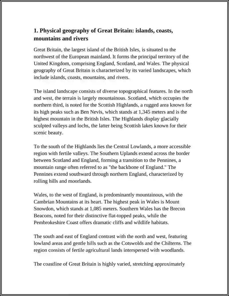 Physical Geography of Great Britain 4