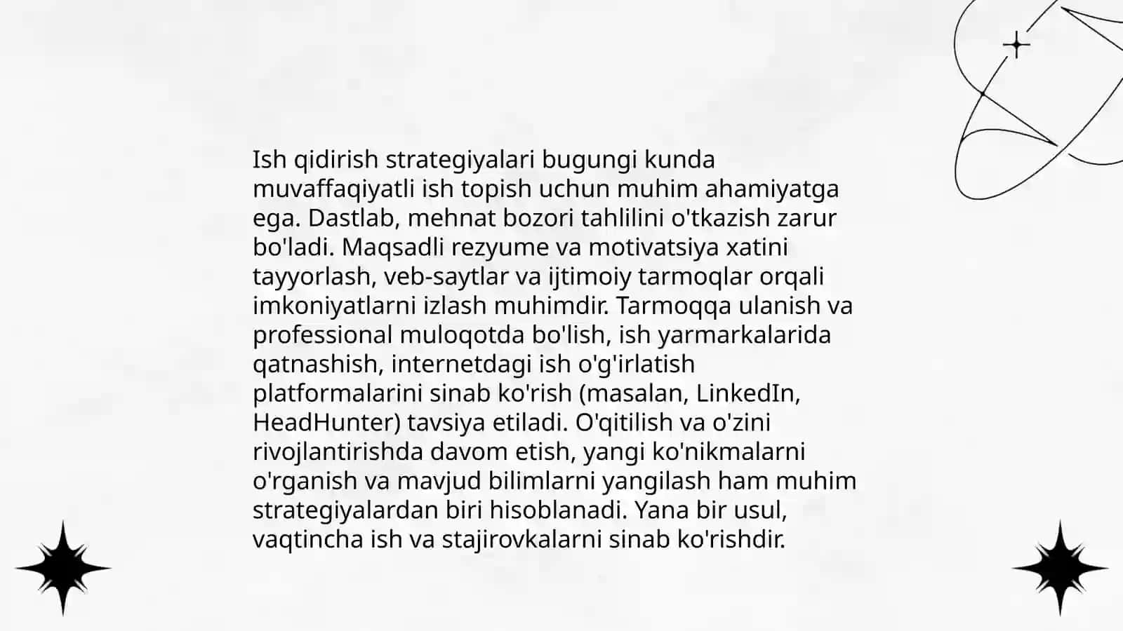 Ishga joylashish ko'nikmalari: Muvoffaqiyatga erishish yo'li 4