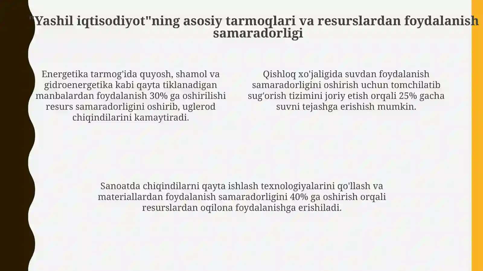 Yashil iqtisodiyot va uning dinamik tahlili 4