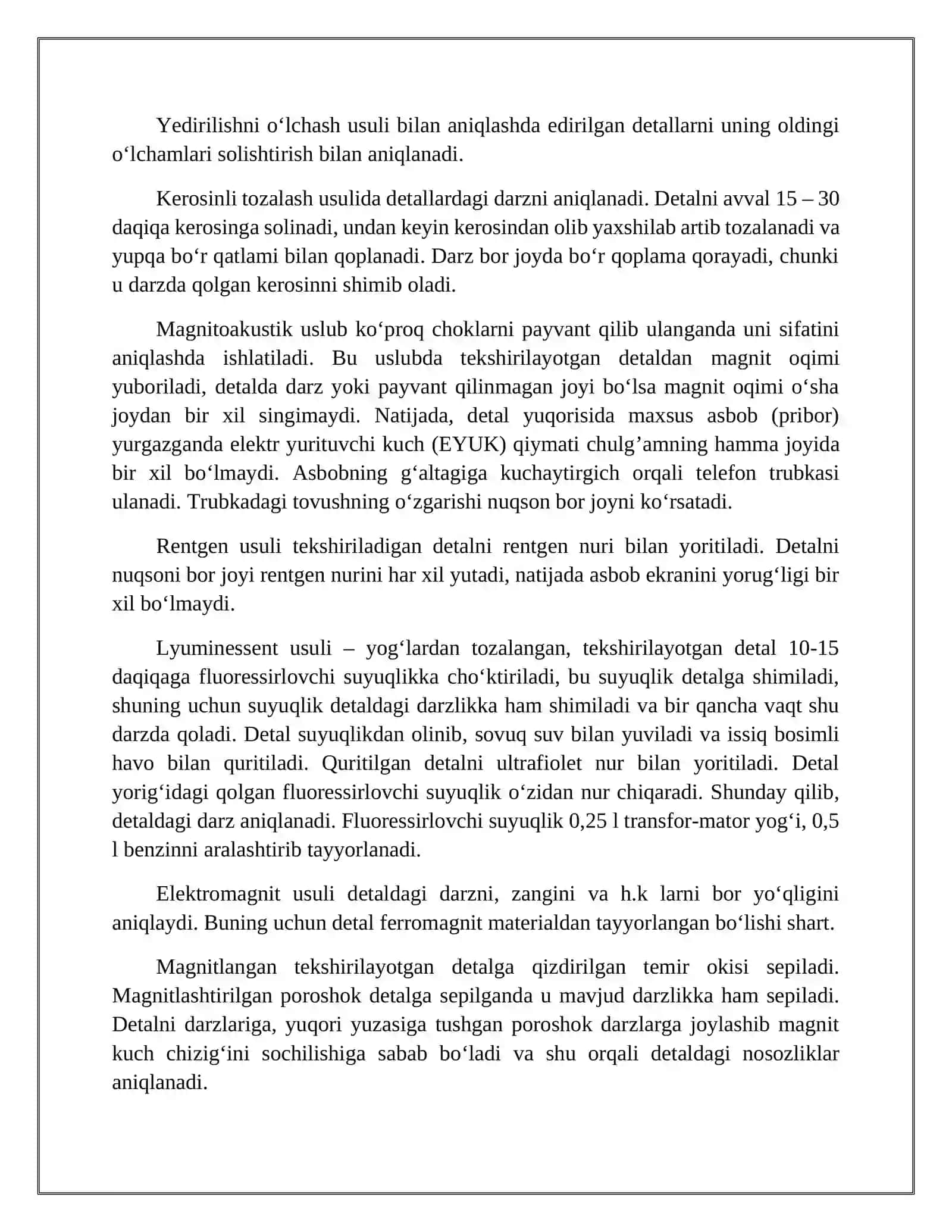 Kon elеktr mехanik jihozlaridagi yedirilishlarni va nosozliklarni aniqlash 4