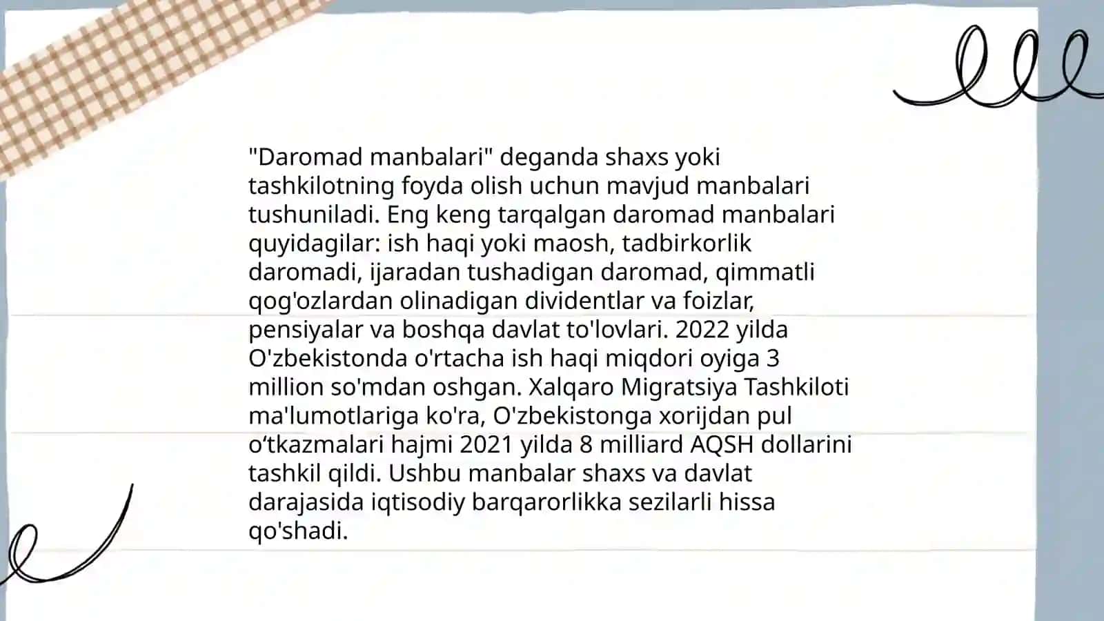 Aholi daromadlari va uning manbalari 4