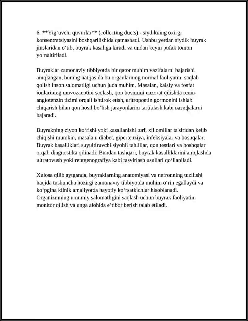 BUYRAKLAR FAOLIYATINING OʻZIGA XOSLIGI VA "BUYRAKLAR BOSIMI" 4