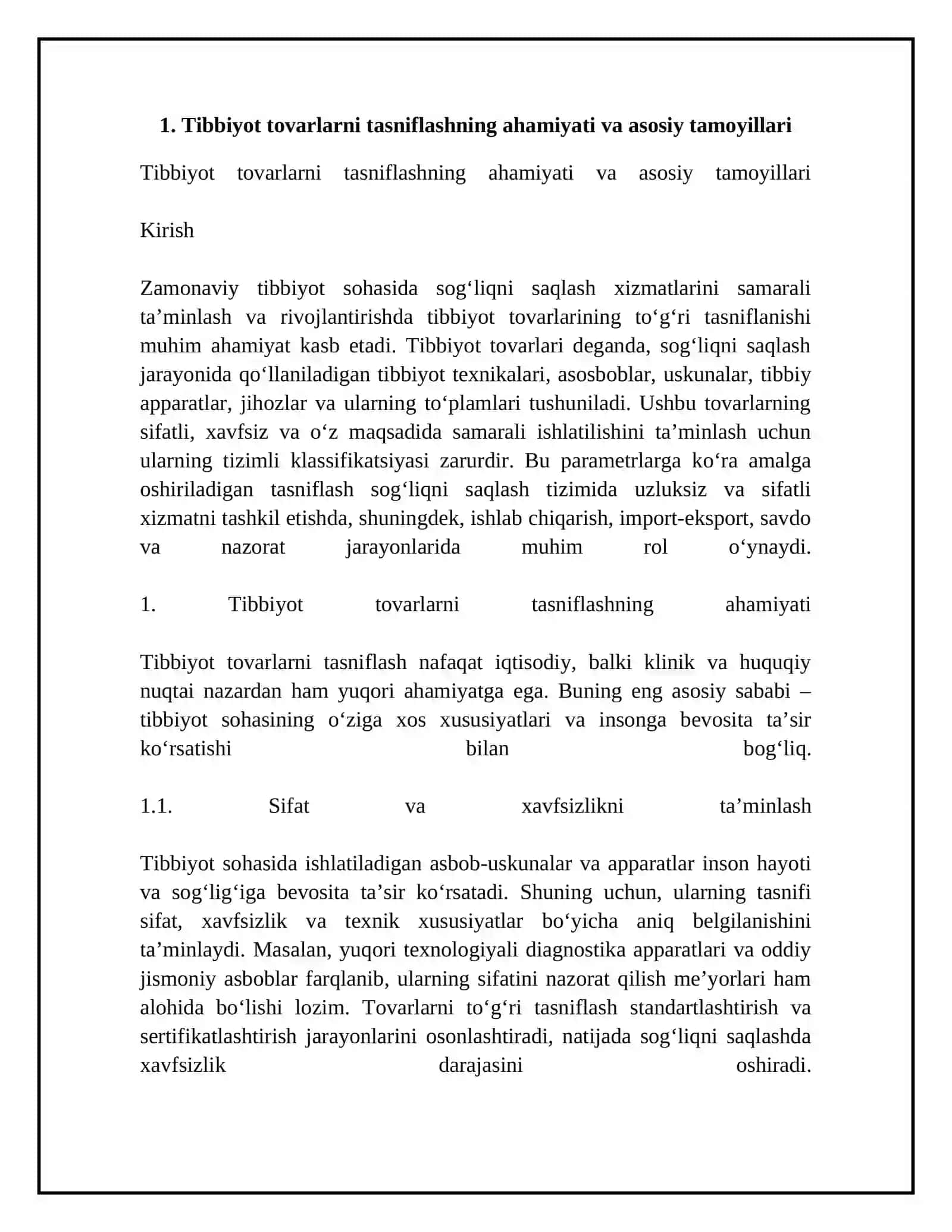 Tibbiyot tovarlarni tasniflash tibbiyot texnika asosboblar uskunalar tibbiy aparatlar jihozlar toplamlar 4