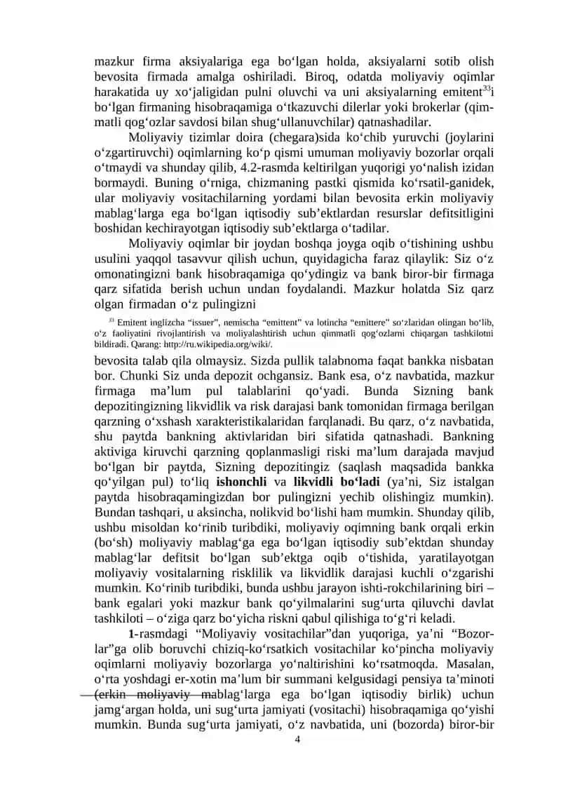 Moliyaviy tashkilotlar va moliyaviy infratuzilma 4