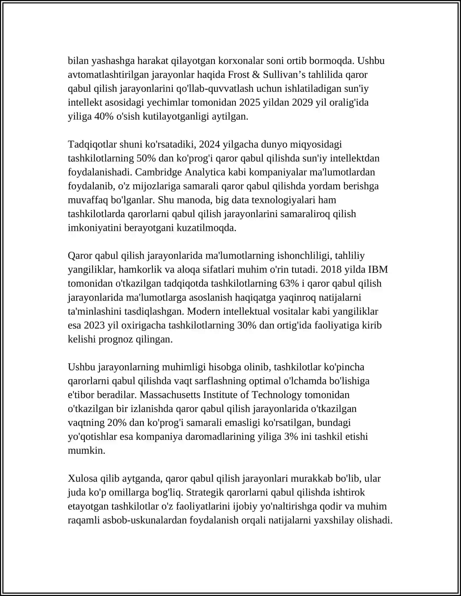 BOSHQARUV QARORLARINI QABUL QILISH VA UNI TAKOMILLASHTIRISH YOLLARI 4