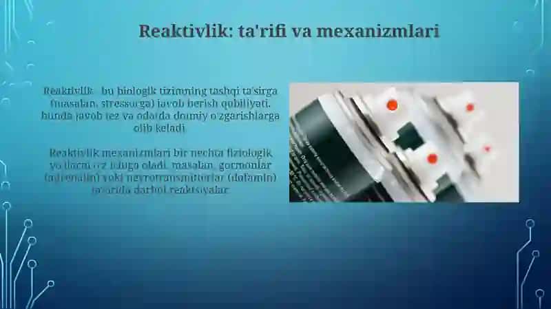 Reaktivlik, Qarshilik va Tolerantlik 4