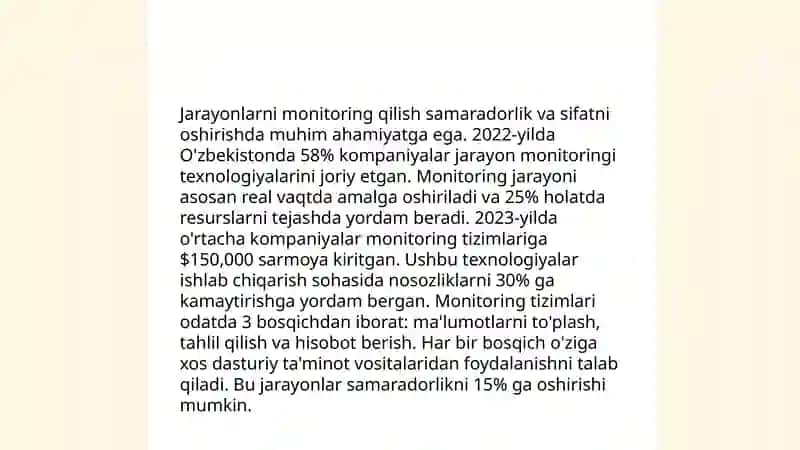 Texnologik jarayonlarni boshqarishga asosiy tushunchalar 4