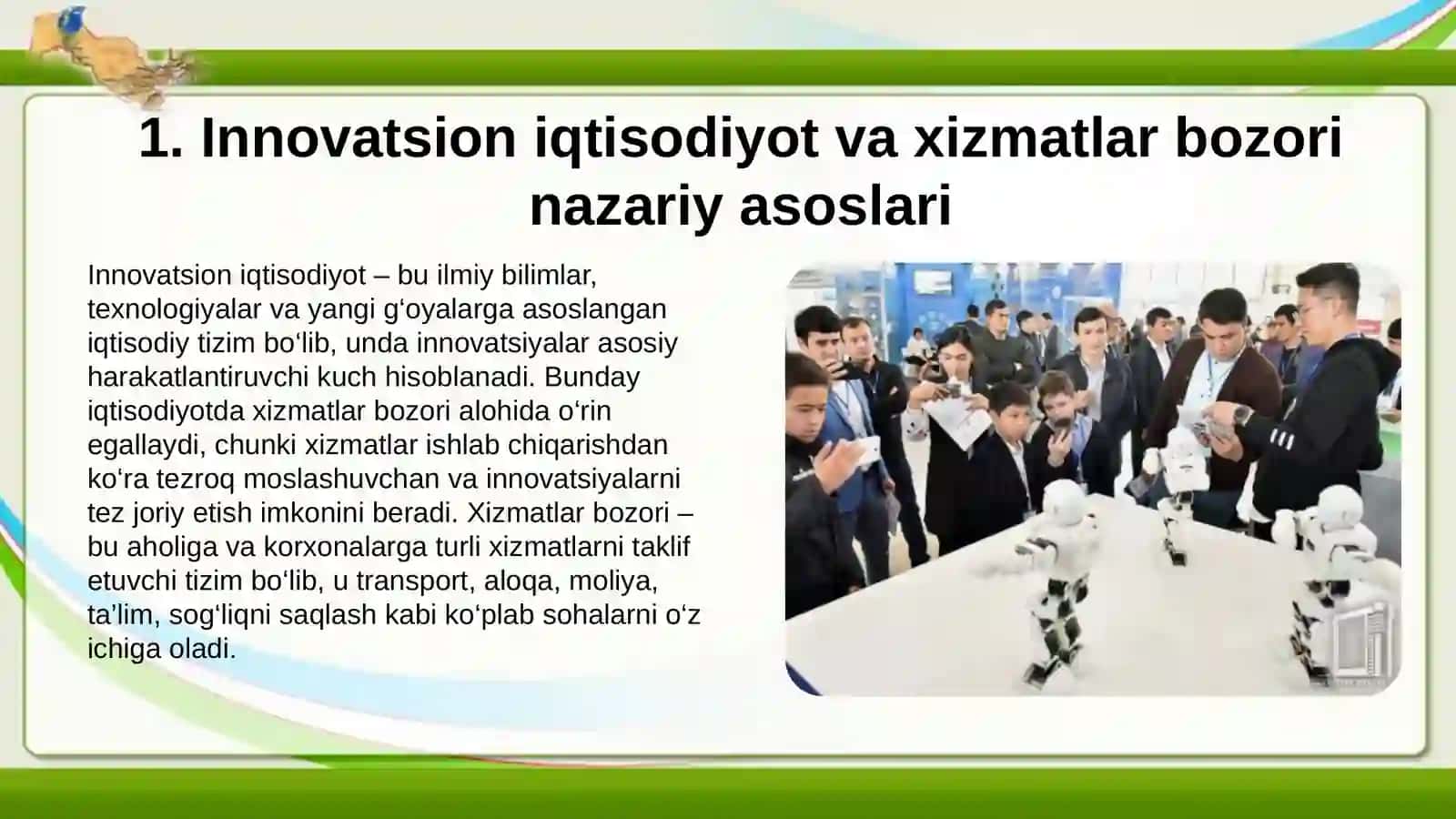 Innovatsion iqtisodiyotda xizmatlar bozorini rivojlantirish 4