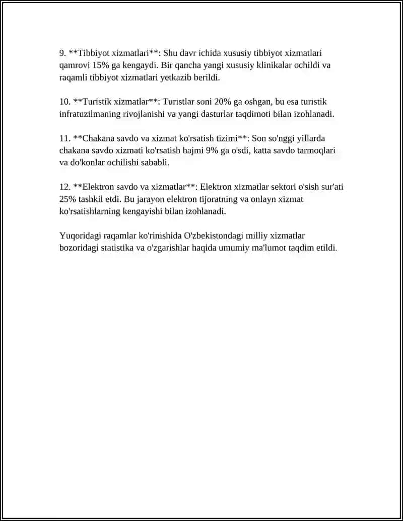 Milliy xizmatlar bozori statistikasi 4