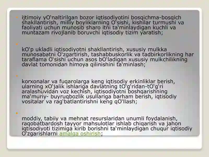 Iqtisodiyotdagi muhim tarkibiy o‘zgarishlarning amalga oshirilishi va sanoatning rivojlanishi 4