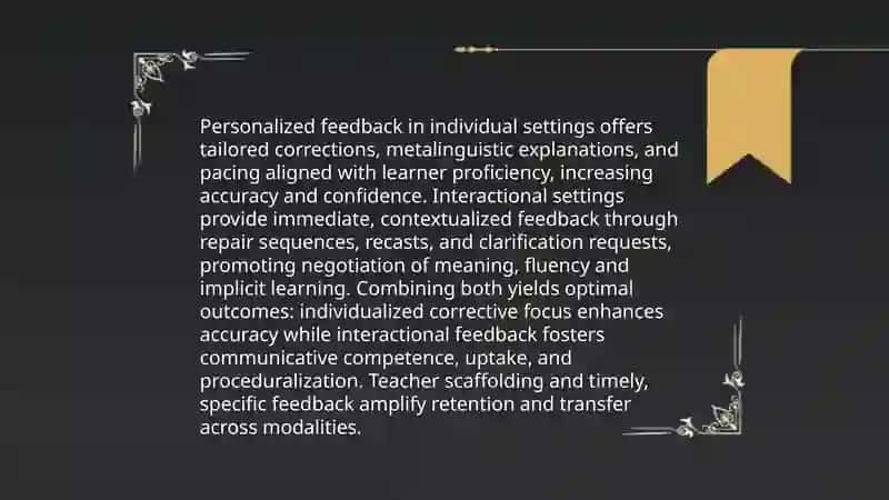 The Role of Individual Work and Varied Interactions in Language Learning 4