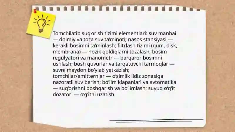 Tomchilatib sug‘orish usullari 4
