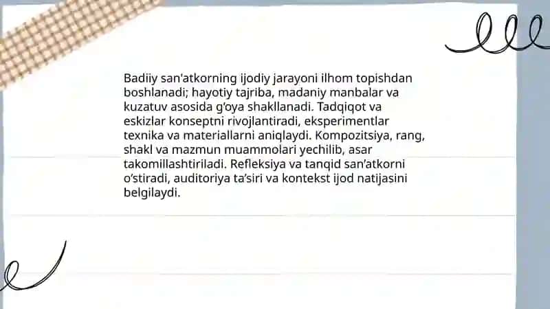 Badiiy san'atkor 4