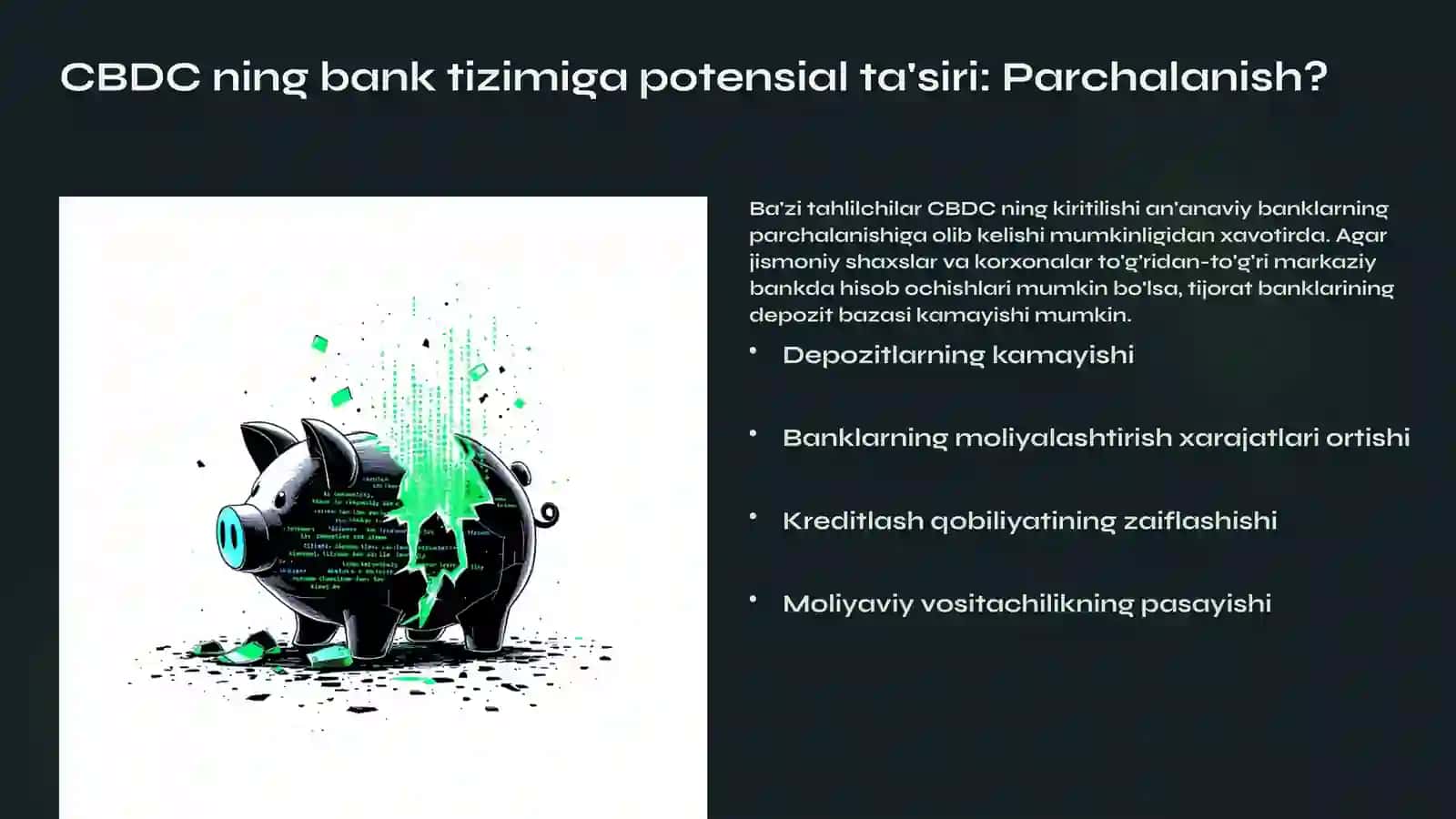 Markaziy bank raqamli valyutalari (CBDC) moliyaviy landshaftni tubdan o'zgartirishi mumkin bo'lgan yangi kuch 4