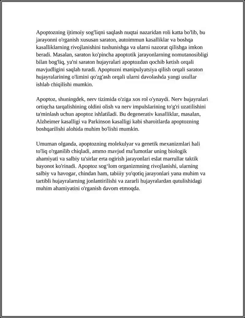 REFERAT MAVZUSI: APOPTOZ MEXANIZMLARI 4