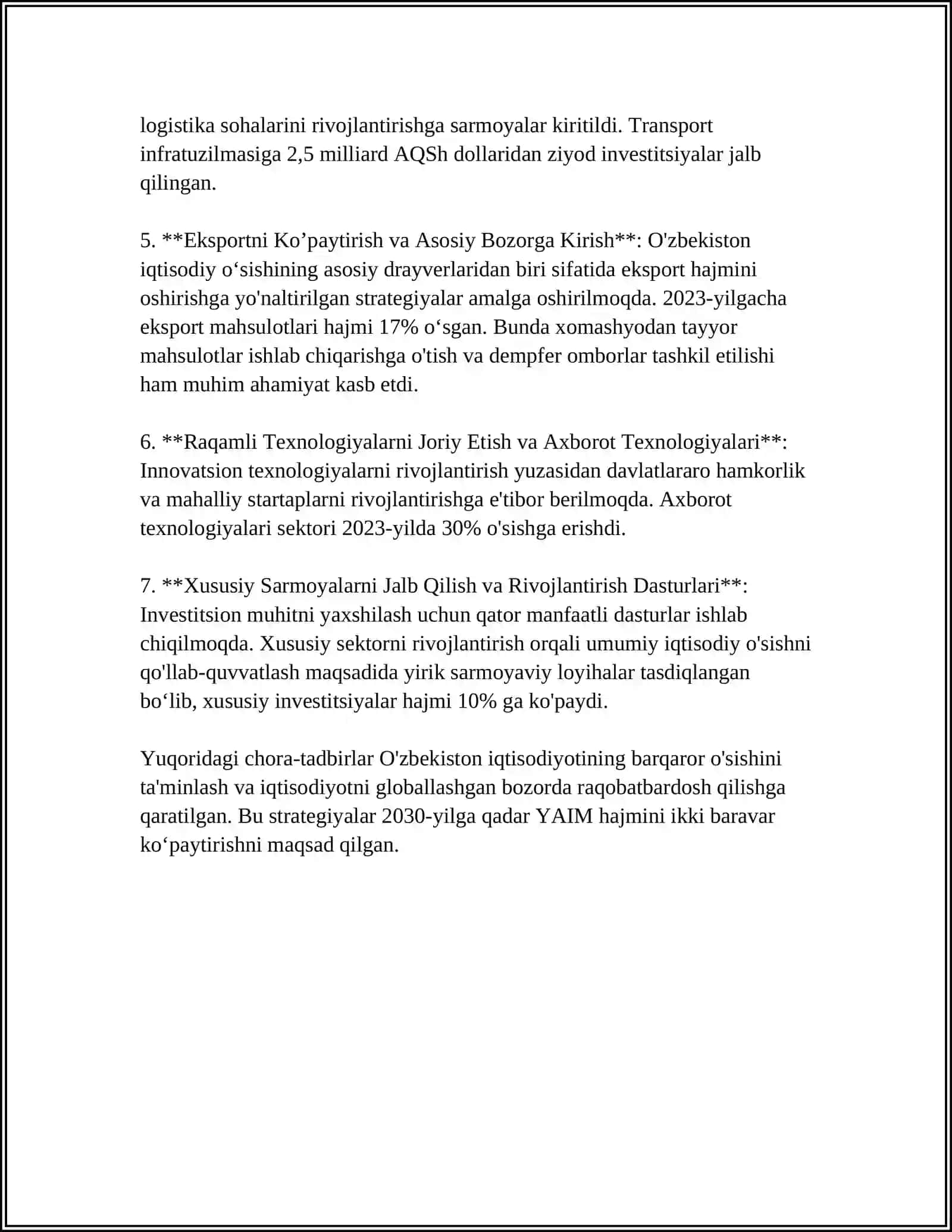 O'zbekistonda Iqtisodiy O'sish Strategiyalari 4