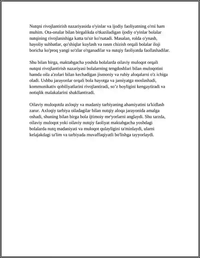Maktabgacha taʼlim yoshidagi bolalarda oilaviy muloqot jarayonida nutqni rivojlantirishning nazariy asoslari 4