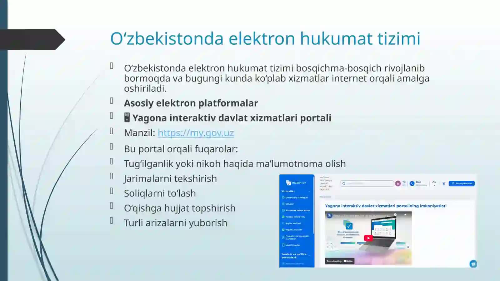 Interaktiv davlat xizmatlarini o‘rganish va amalda qo‘llash. Data.egov.uz davlat xizmatlari portalidan foydalanish 4