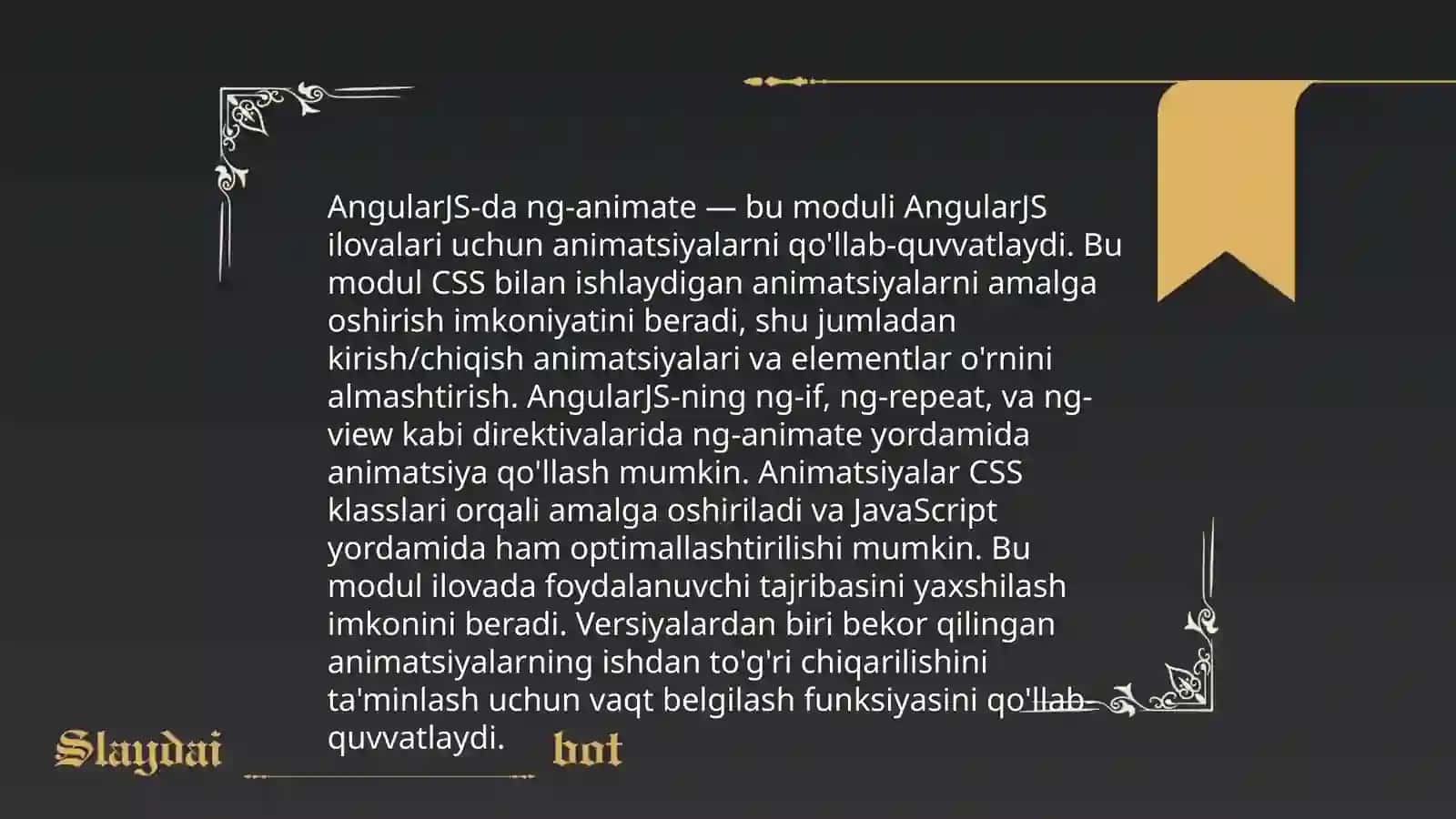 Angular JSda animatsiyalar 4