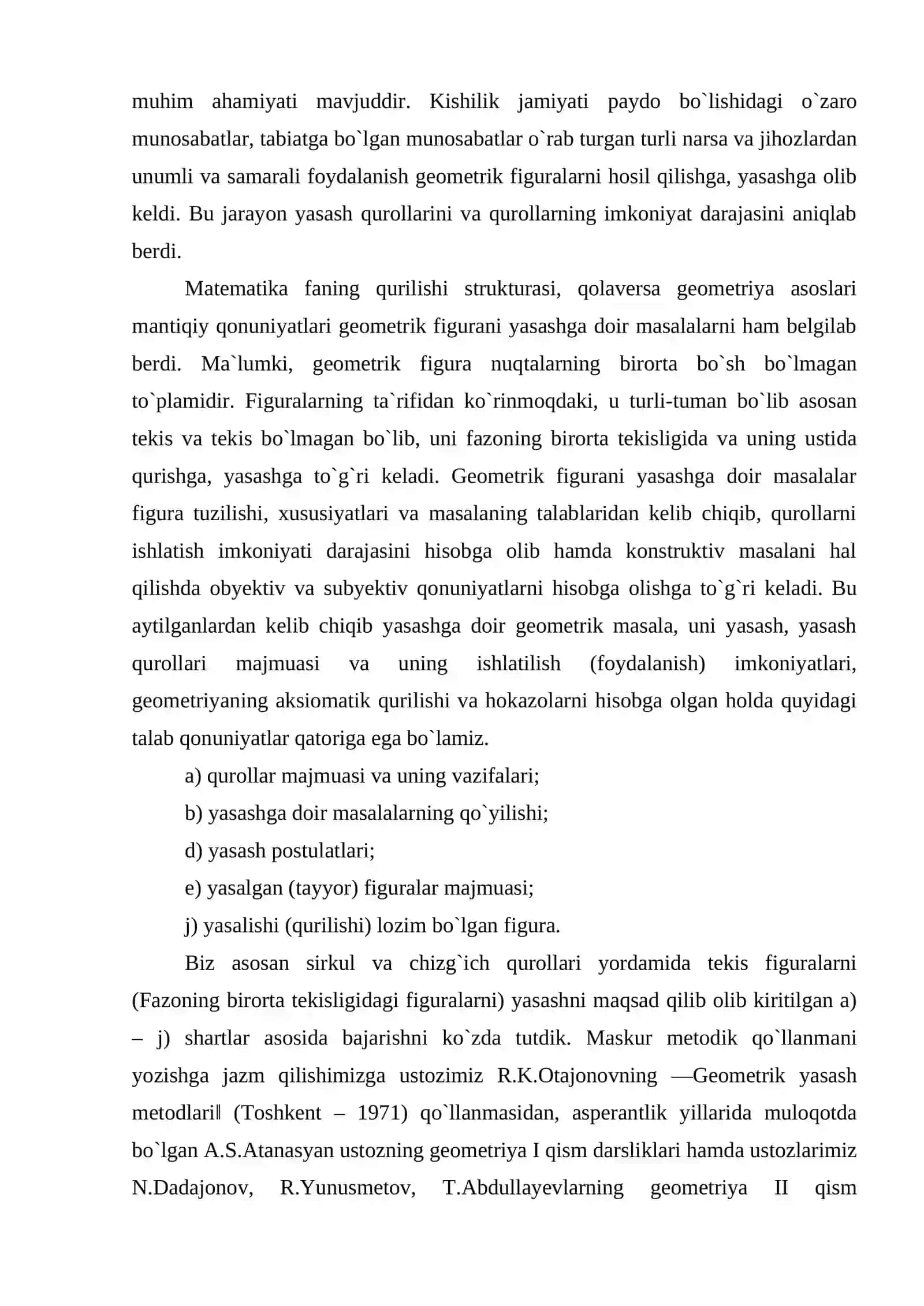 Sirkul va chizg‘ich yordamida yasash aksiomalari. Sirkul va chizg‘ich yordamida yasashga doir eng soda masalalar 4