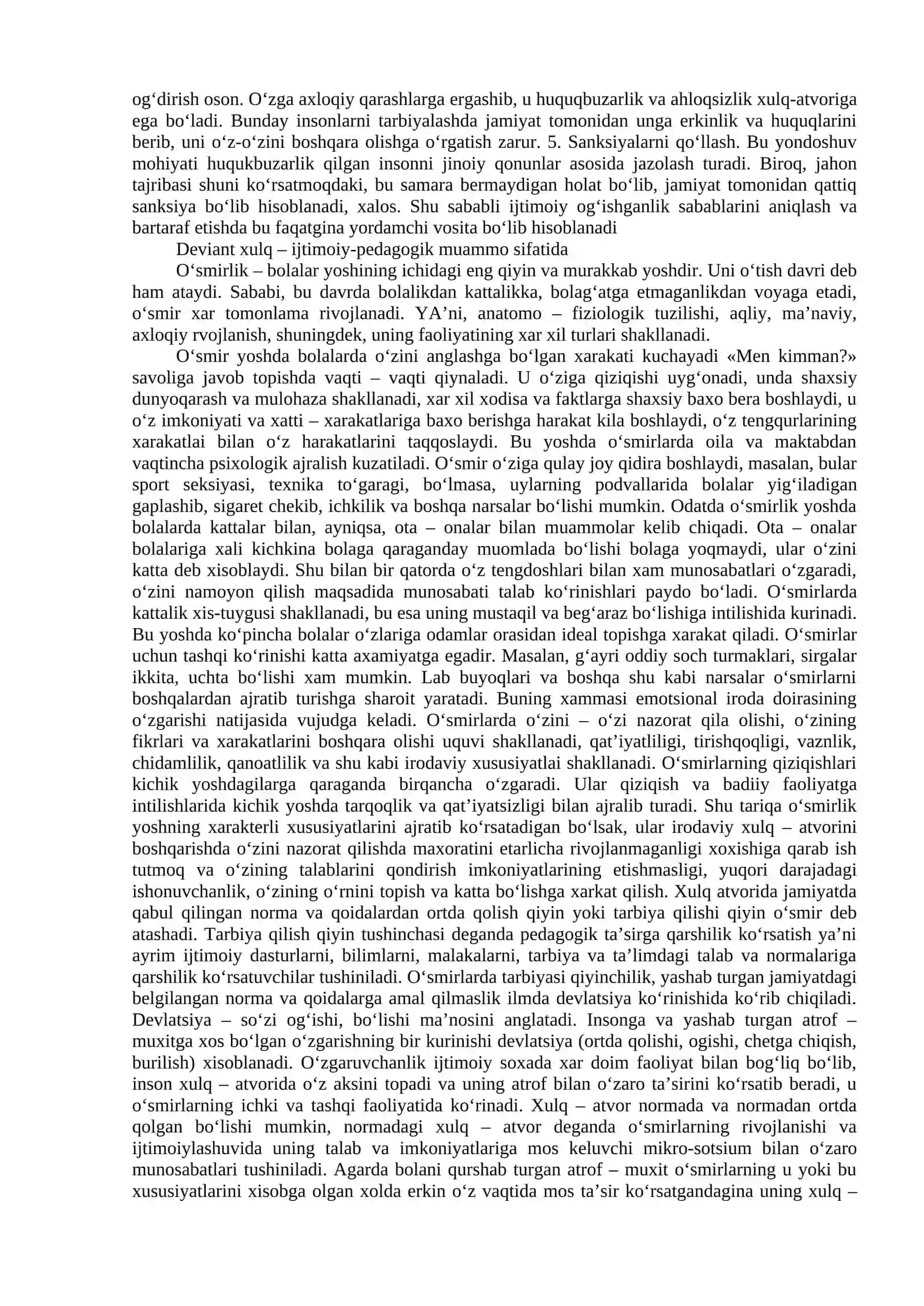 6-mavzu. Meyoridan o ‘g’ish va deviatsiya ijtimoiy muammo sifatida 4