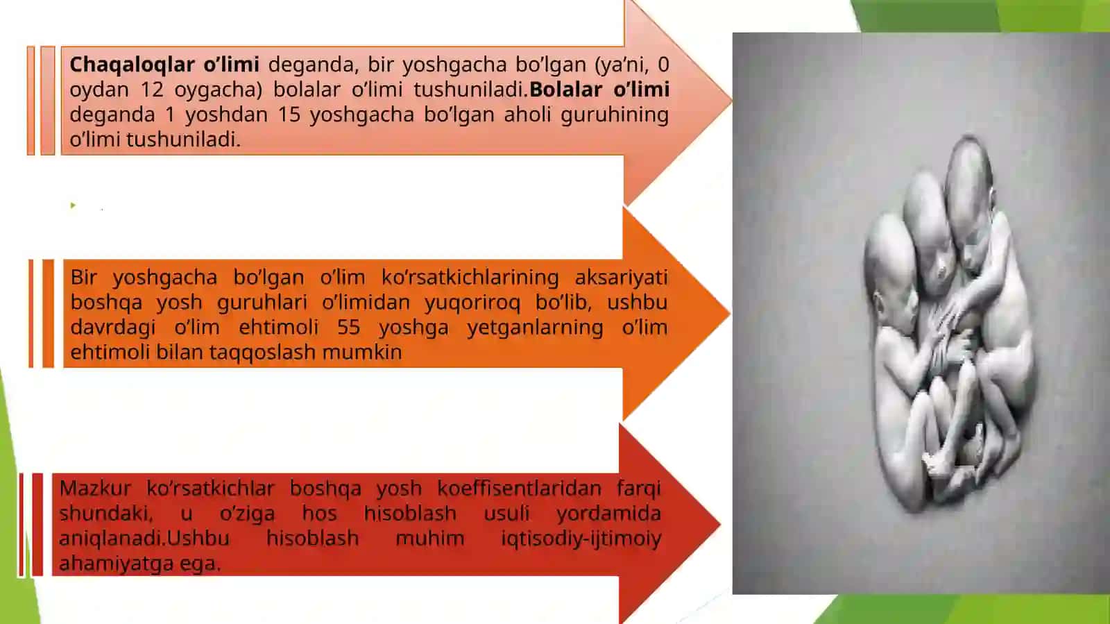 Chaqaloqlar o'limi, uning davrlari va hisoblash metodlari 4