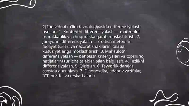 Individual taʼlim texnologiyasi 4