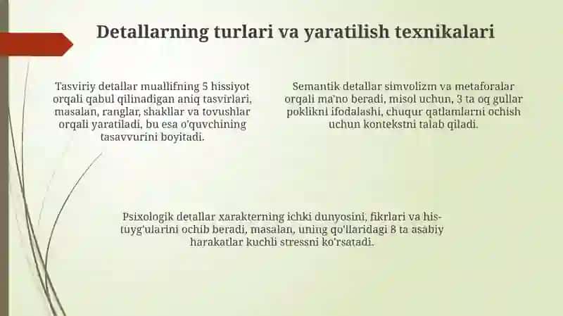 Badiiy asarda detal 4