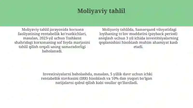 Loyihalarni baholash bosqichlari 4