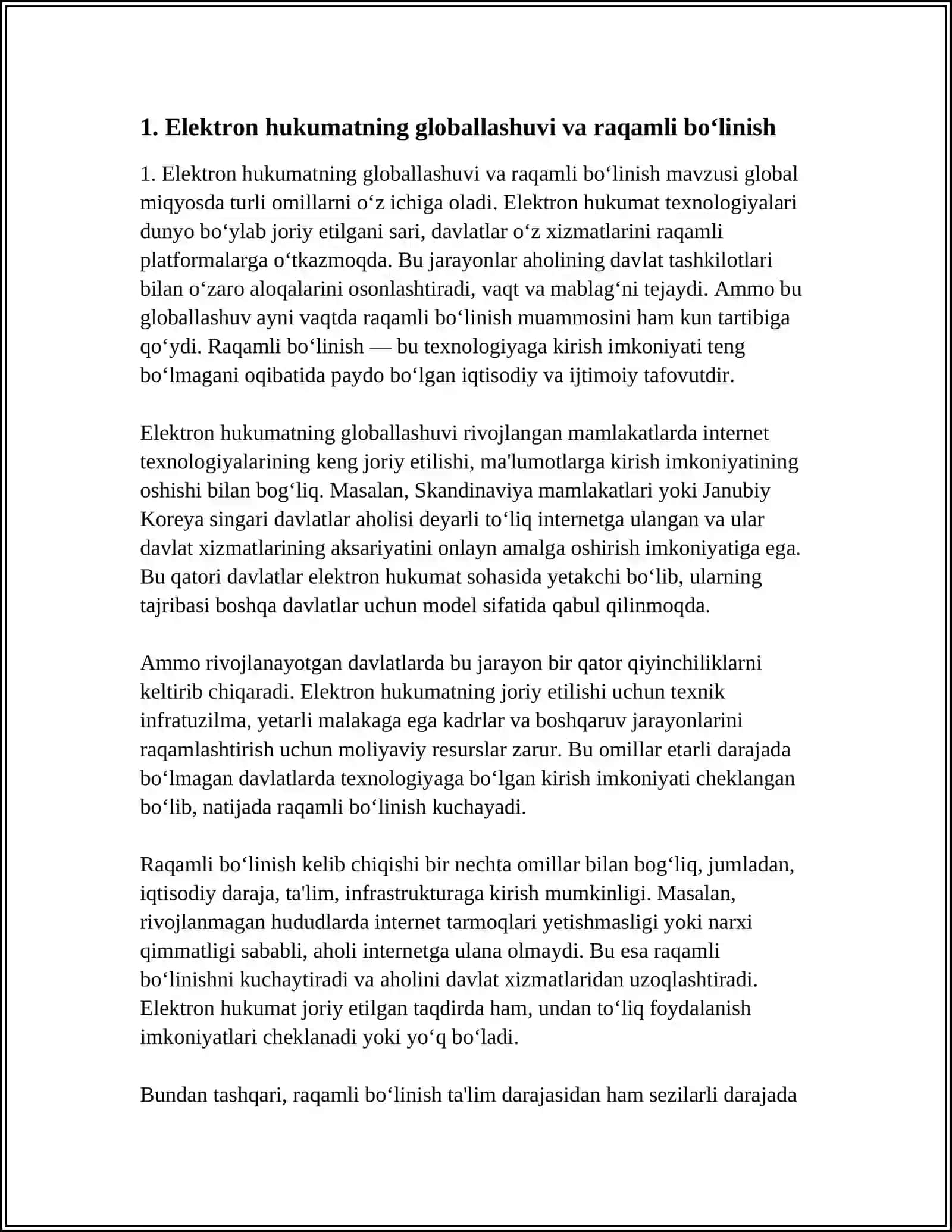 ELEKTRON HUKUMAT SHAKLLANISHINING GLOBALLASHUVI VA UNING SALBIY TOMONLARI 4