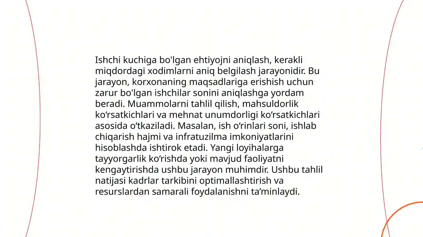 Korxonaning mehnat resurslari bilan taminlash tahlili 4
