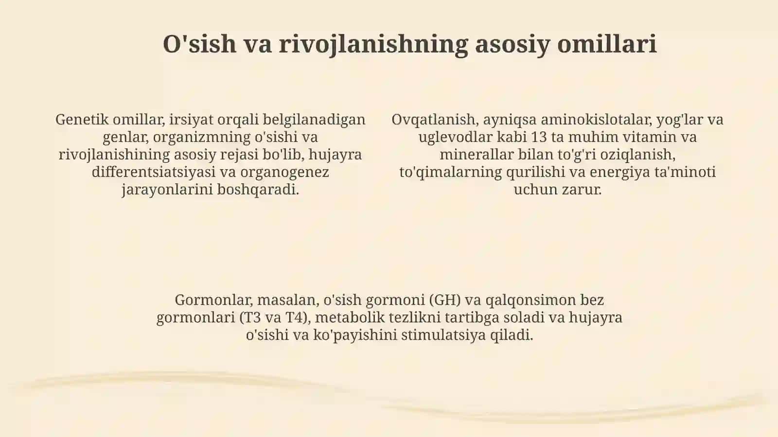 Organizmning postnatal rivojlanishi 4