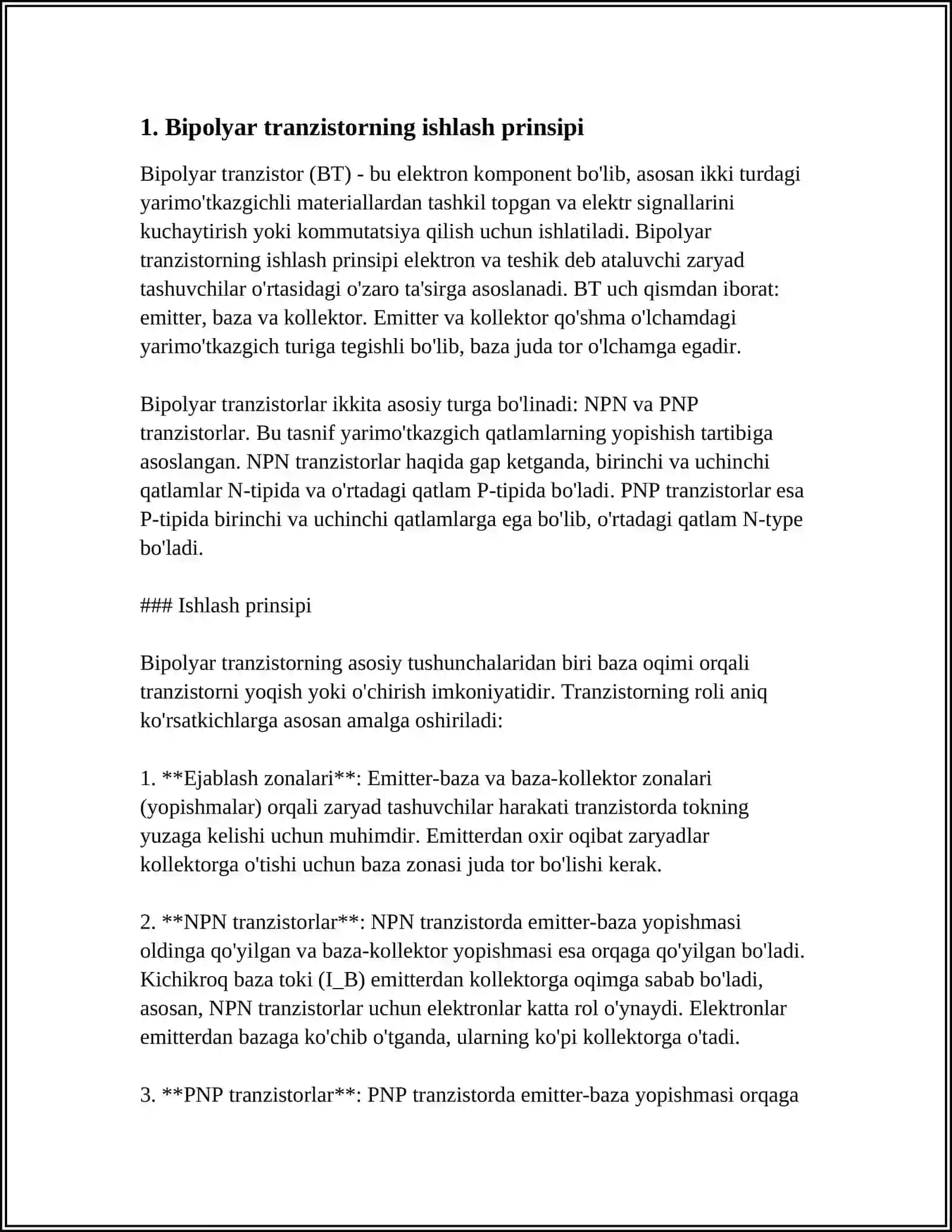 BIPOLYAR TRANZISTOR ULANISH SXEMALARI 4