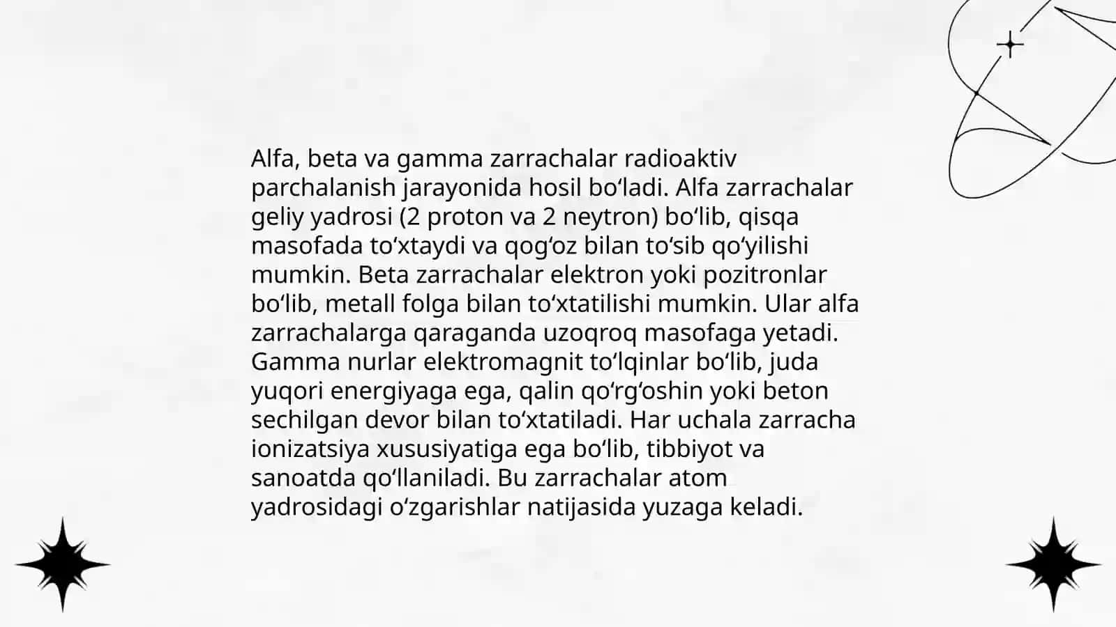 Radioaktivlikning oʻrganilishi. Atom tuzilishi modellari. Komilova Shohsanam 4