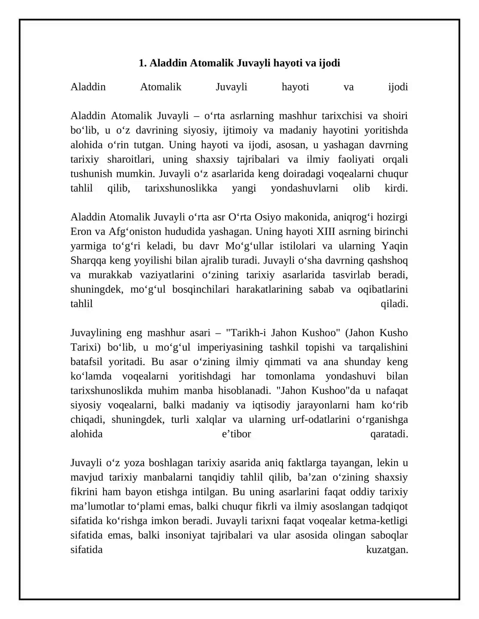 Aladdin Atomalik Juvayli Tarixiy Jahon Kusho 4