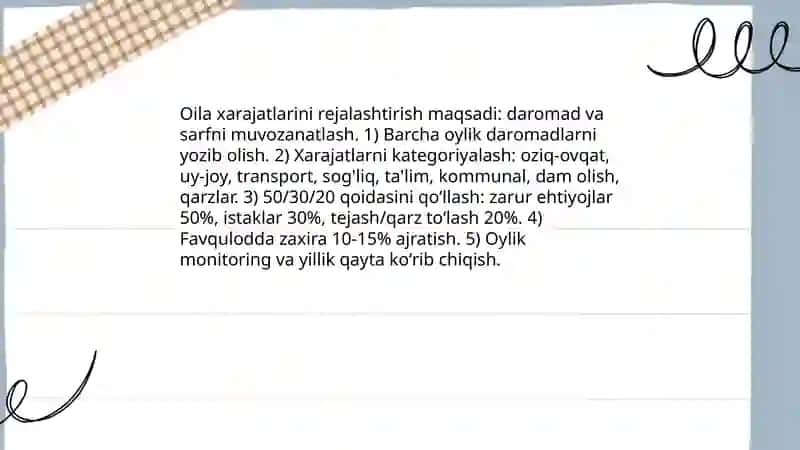 Family income and budgeting 4