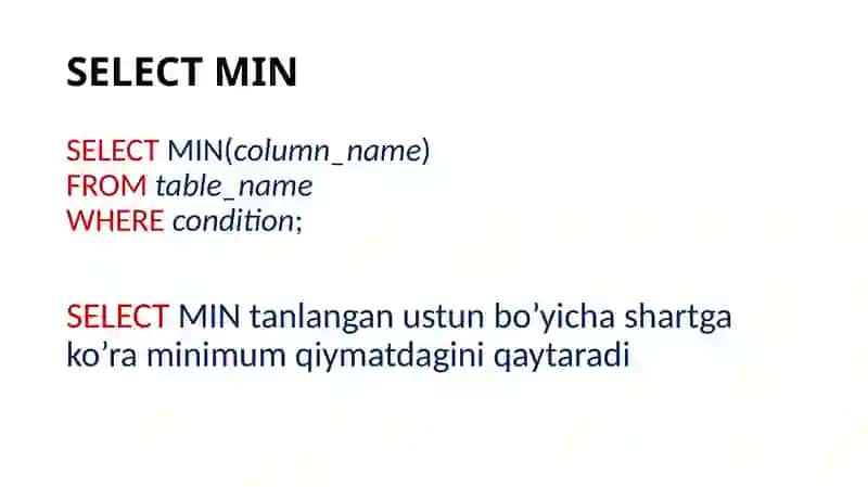 SQL tilida murakkab so'rovlarni yaratish 4